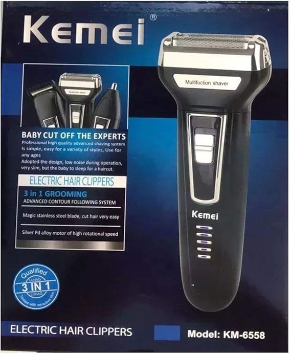 Barbeador Eletrico Kemei Shaver KM-6558