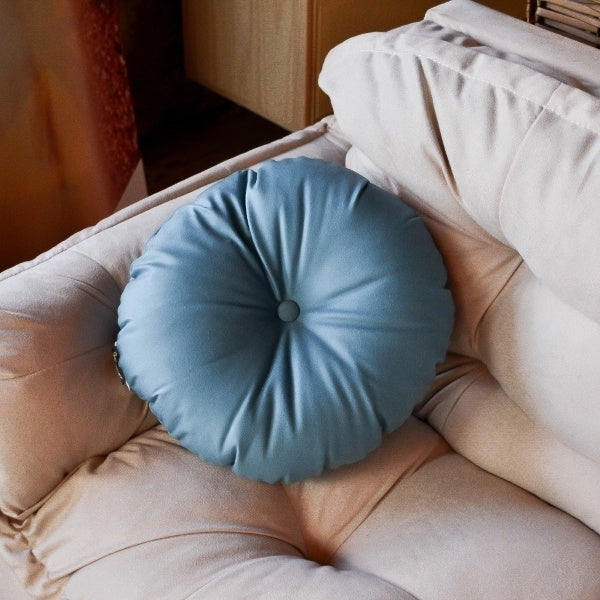 Almofada Velveteen 40Cm Azul Belchior