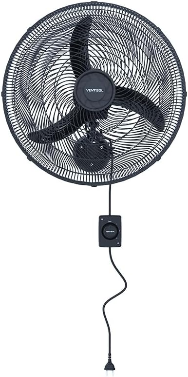 Ventilador Ventisol New 130W Parede 50cm Preto