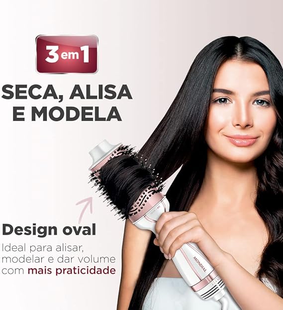 Escova Secadora Mondial 1200w ES-50 Rose
