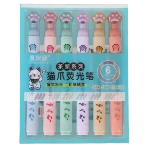 Marca Texto Fofo Dafu Patinha 6Cores Q-1360