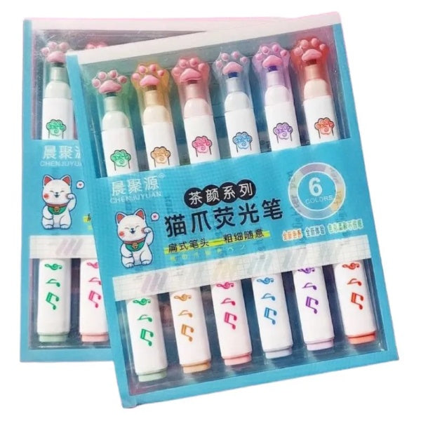 Marca Texto Fofo Dafu Patinha 6Cores Q-1360