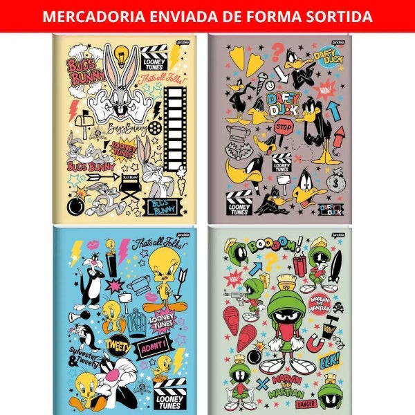 Caderno Brochura Jandaia Looney Tunes 1-4 80F 05PT