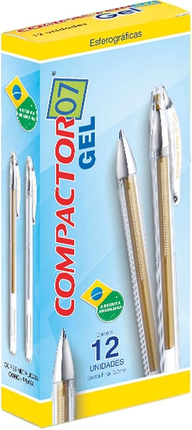 Caneta Esferografica Compactor 0.7 Gel Ouro