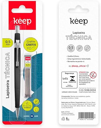 Lapiseira Tecnica Keep 0.5 EI111 Preta