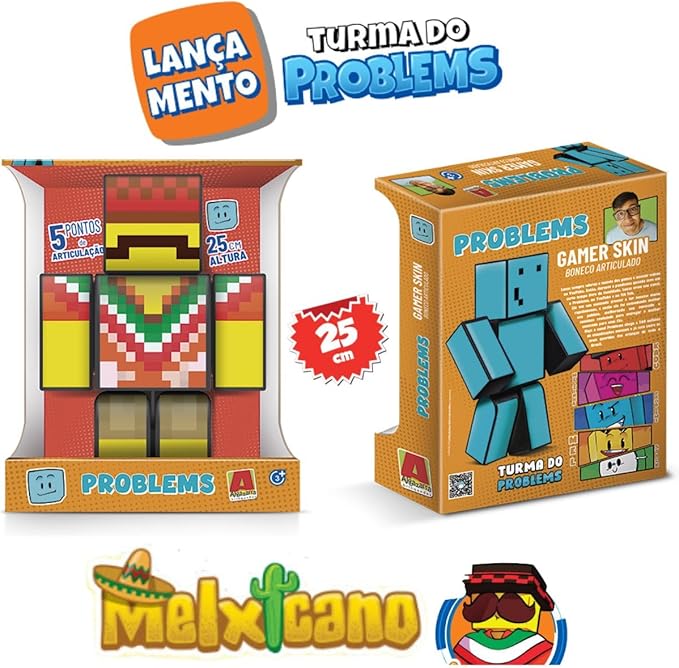 Boneco Algazarra Mexicano 25CM Turma Problems