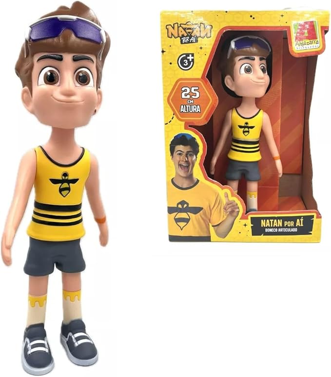 Boneco Algazarra Vinil Articula Natan Por Ai 25CM