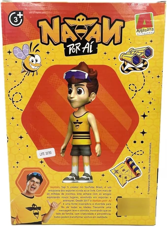 Boneco Algazarra Vinil Articula Natan Por Ai 25CM