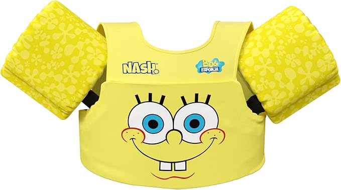 Boia Inf Com Colete Salva Vidas Nash Bob Esponja