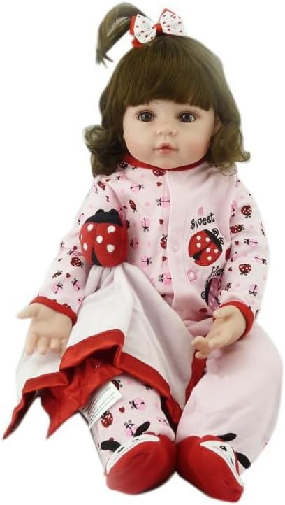 Boneca Bebe Reborn Fun Game Macacao Joaninha