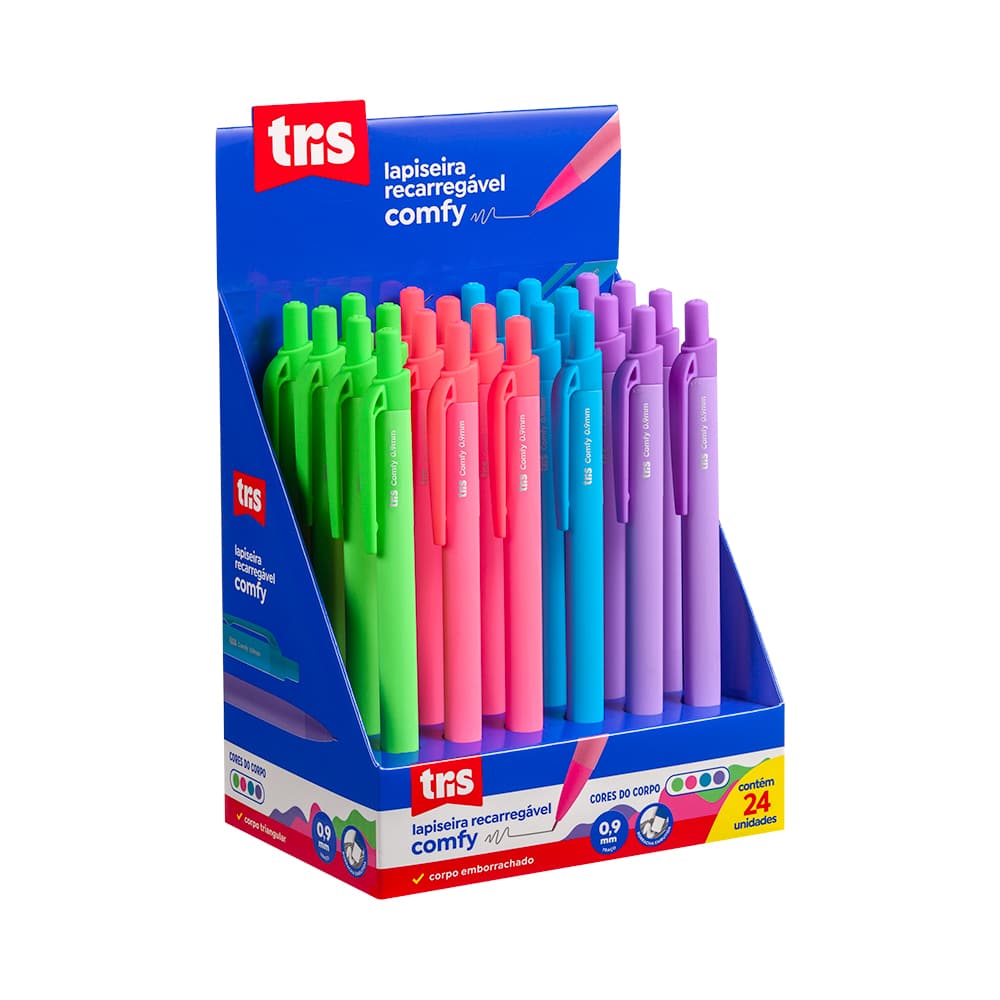 Lapiseira Tris Comfy Neon 0.9mm