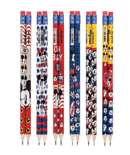 Lapis Molin Preto Mickey Com Borracha