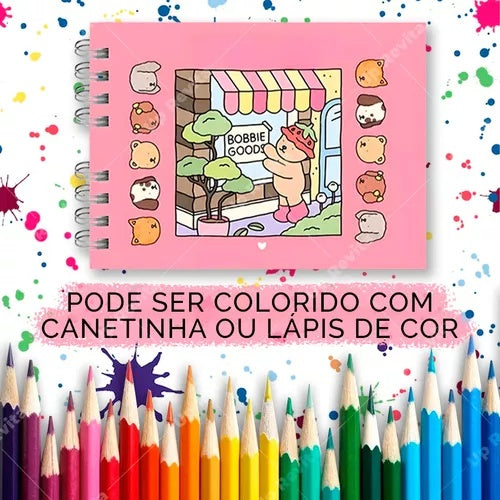 Livro de colorir Bobbie Goods Capa Dura Rosa