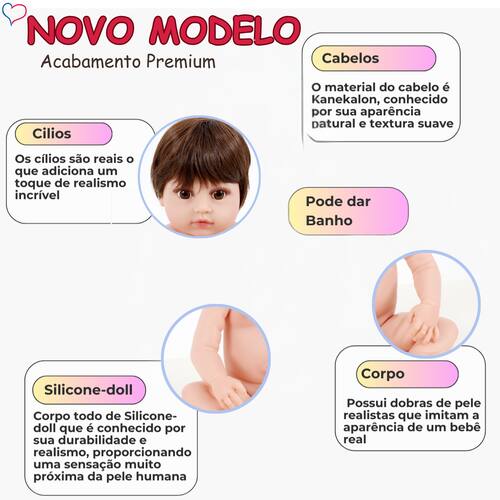 Boneca Bebe Reborn Sweetie Exxclusivo Bull Camufla