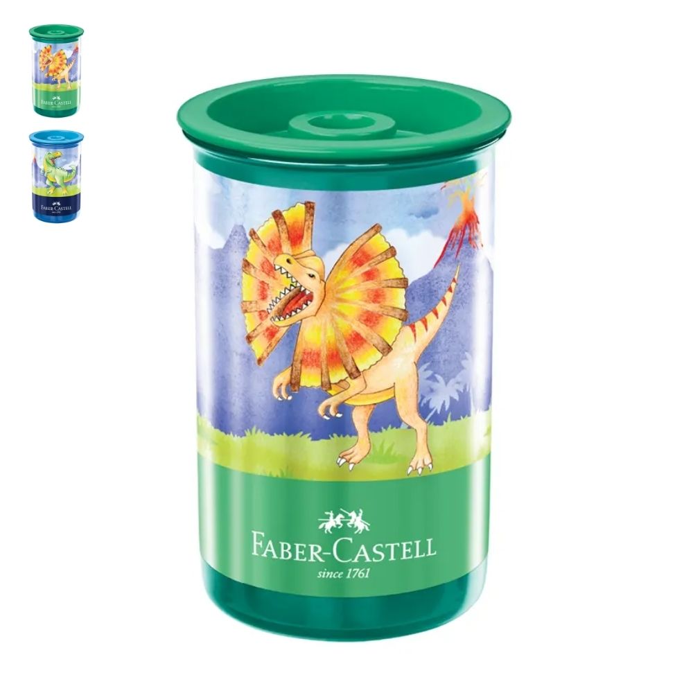 Apontador Faber Castell Dinossauro Com Deposito