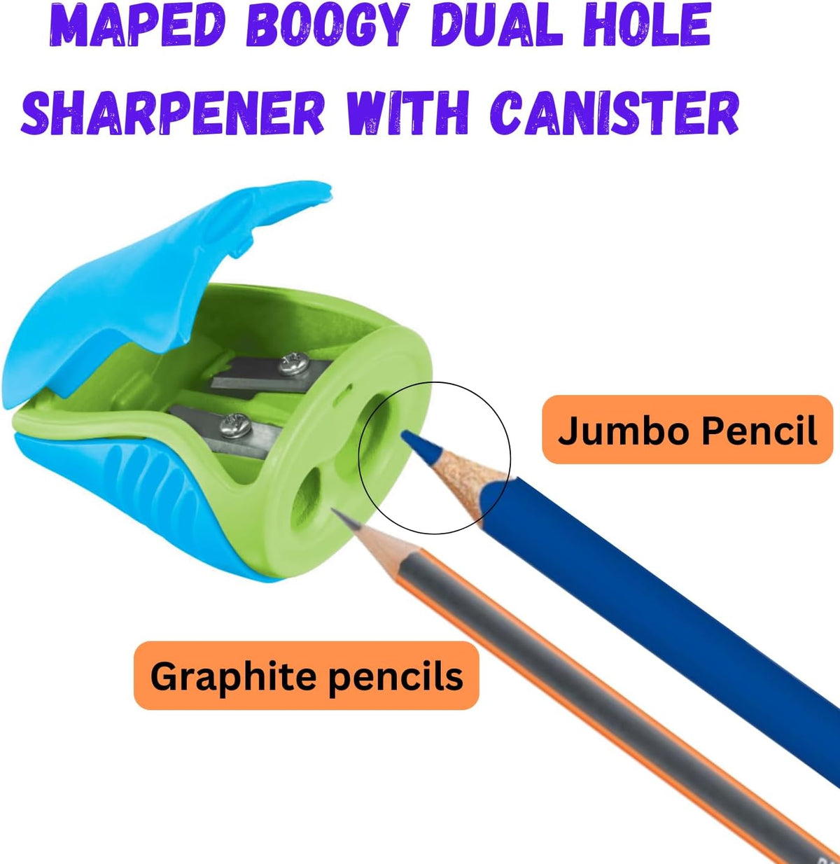 Apontador Boogy Maped 2 Furos Com Deposito