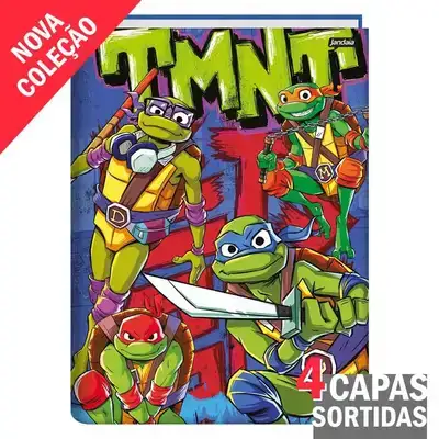 Caderno Brochura Jandaia 1/4 80F Tartarugas Ninja