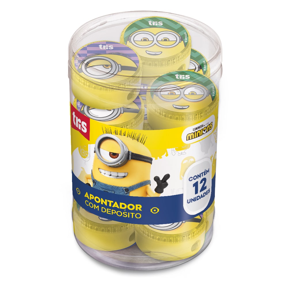 Apontador Tris Minions Com Deposito