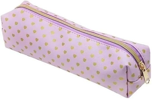 Estojo BRW Estamapado Pompom Lilas Branco