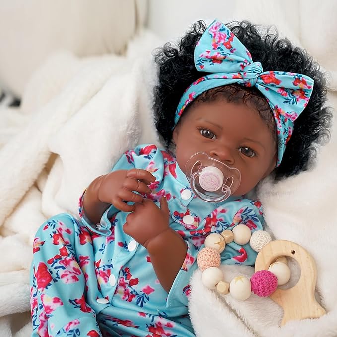 Boneca Bebe Reborn Menina Realista Negra