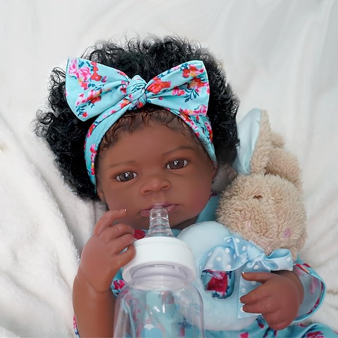 Boneca Bebe Reborn Menina Realista Negra